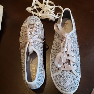 Textured Keds with Ribbon Laces